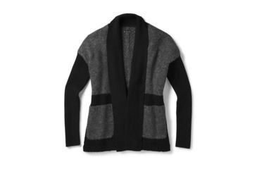 Image of Smartwool Moon Ridge Sweater Wrap-Women's, Black, Extra Small, SW000314001-XS