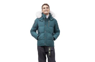 Image of Moose Knuckles 3Q Jacket - Mens, Green Ash/Natural Fox, Small, MK2228-M3Q-741-S