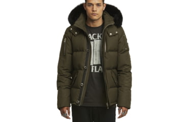 Image of Moose Knuckles 3Q Jacket - Mens-Olive/Black Fur-Medium, 426475