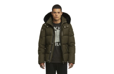 Image of Moose Knuckles 3Q Jacket - Men's-Olive/Black Fur-2XL, MK2228M3Q-715-XXL