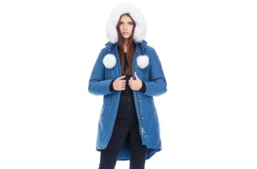 Image of Moose Knuckles Stirling Parka Women's, Chambray Blue / Natural, M, MK2003LP-529-M
