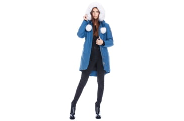 Image of Moose Knuckles Stirling Parka Women's, Chambray Blue / Natural, M, MK2003LP-529-M