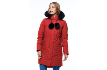 Image of Moose Knuckles Stirling Parka - Women's, Redwood/Black Fox, Small, MK2003-LP-382-S