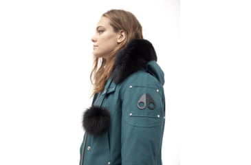 Image of Moose Knuckles Stirling Parka - Womens, Green Ash/Black Fur, Small, MK2003LP-740-S