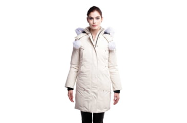 Image of Moose Knuckles Stirling Parka - Women's-Snow White-Small