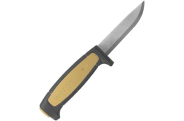 Image of Morakniv Basic 511/ Knife, 8in Overall, 3.5in Carbon Steel Blade, Black/Tan Synthetic Handle, Black Molded Plastic Sheath, M-13248