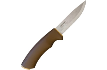Image of Morakniv Bushcraft Survival Knife, 9.25in Overall, 4.25in Satin SS Drop Point, Brown Synthetic Handle, Tan Synthetic Sheath, M-13033