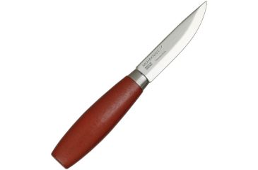 Image of Mora Classic No 2/0 Fixed Blade Knife, SS Blade, Red Wood Handle FT00204