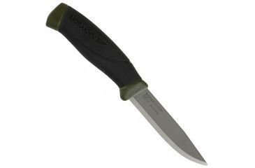 Image of Mora Companion MG, BLK/Green Rubber Handle, CF, Plain w/Sheath, M-11863