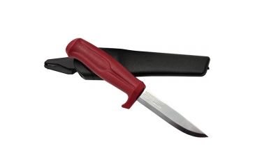 Image of Mora Craftline Q Allround Fixed Blade Knife, 511, Red Plastic Handle, 3.8in. Blade 194990