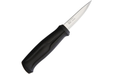 Image of Morakniv Wood Carving Basic Knife, 7.38in Overall, 3in SS Blade, Black Polypropylene Handle, Black Polypropylene Sheath, M-12658