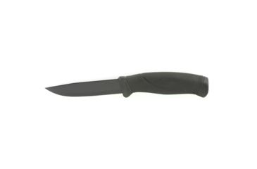 Image of Morakniv 4.1 Inch Stainless Steel Companion Tactical Fixed Blade Knife, w/ ED-Coating, Rubber Handle and MOLLE-Compatible Sheath, Black, 4.1, IRM-12351