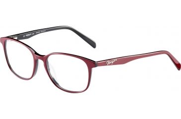 Image of Morgan 201111 Single Vision Prescription Eyeglasses, Red On Black Frame, 201111-4324SV