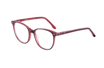 Image of Morgan 201122 Progressive Prescription Eyeglasses, Dark Red Frame, 201122-4473PR