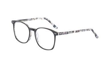 Image of Morgan 201123 Progressive Prescription Eyeglasses, Black On Black/White Grey Confetti Frame, 201123-4435PR