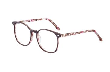 Image of Morgan 201123 Progressive Prescription Eyeglasses, Dark Red On Pink/Brown Confetti Frame, 201123-4436PR