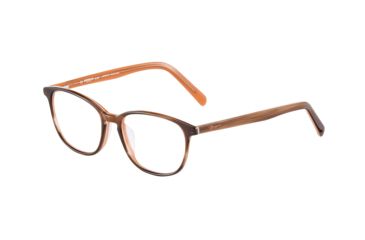 Image of Morgan 201128 Progressive Prescription Eyeglasses, Orange Brown Frame, 201128-4252PR