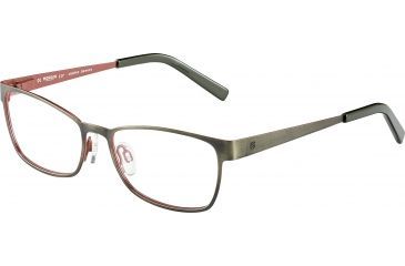 Image of Morgan 203157 Progressive Prescription Eyeglasses, Green Red Frame, 203157-538PR