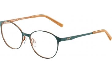 Image of Morgan 203164 Single Vision Prescription Eyeglasses, Dark Green Frame, 203164-1007SV
