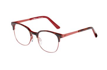 Image of Morgan 203168 Single Vision Prescription Eyeglasses, Brown Havana/Red Frame, 203168-6905SV