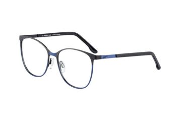 Image of Morgan 203169 Progressive Prescription Eyeglasses, Black/Blue Matte Frame, 203169-1020PR