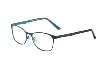 Image of Morgan 203172 Single Vision Prescription Eyeglasses, Black/Blue Frame, 203172-4500SV