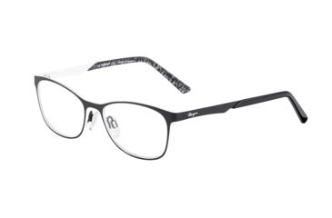 Image of Morgan 203172 Single Vision Prescription Eyeglasses, Black On Cream White Frame, 203172-1500SV