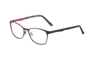 Image of Morgan 203172 Single Vision Prescription Eyeglasses, Black/Red Frame, 203172-2100SV
