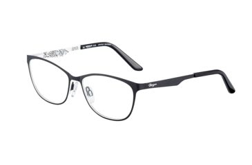 Image of Morgan 203174 Single Vision Prescription Eyeglasses, Black White Frame, 203174-6100SV