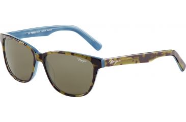 Image of Morgan 207185 Sunglasses, Brown Havana on Blue Frame, Olive Green Lens, 207185-6906
