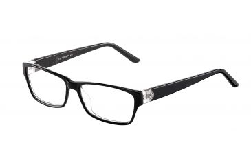 Image of Morgan 201058 Single Vision Prescription Eyeglasses - Black Frame and Clear Lens 201058-6423SV