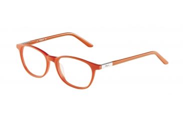 Image of Morgan 201060 Progressive Prescription Eyeglasses - Orange Frame and Clear Lens 201060-6547PR