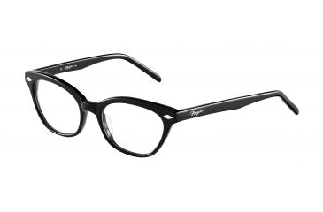 Image of Morgan 201061 Single Vision Prescription Eyeglasses - Black Frame and Clear Lens 201061-8840SV