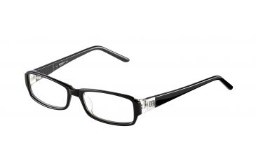 Image of Morgan 201064 Single Vision Prescription Eyeglasses - Black Frame and Clear Lens 201064-6423SV