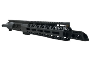 Image of OpticsPlanet Exclusive Moriarti AR-15 Upper Receiver, 300 Blackout, 10.5in, Pistol Length, Medium Profile, M-LOK, 1-7 Twist, 5/8x24 Thread, Diamond Cut Free-Float Handguard, Slanted Muzzle Brake, Sniper Grey, MAR-10-300-PENTA