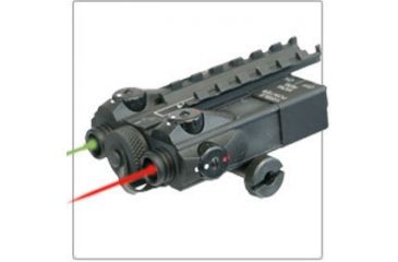 Image of Morovision DBAL Visible Laser 635nM, Infrared Laser 835nM, Short or Long Top Rail, Quick Release Throw Lever Mount or Knurled Thumb Screw Mount
