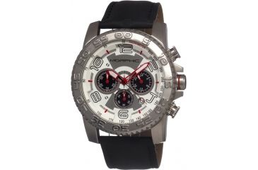 Image of Morphic 0201 M2 Series Mens Watch, White Dial w/ Black Leather Band, Stainless Steel Case MPH0201