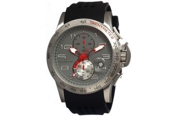 Image of Morphic 0402 M4 Series Mens Watch, Grey Dial w/ Black Silicone Band, Stainless Steel Case MPH0402