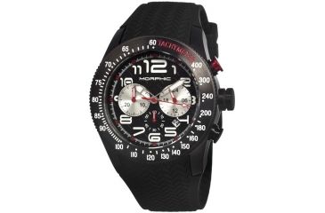 Image of Morphic 0704 M7 Series Mens Watch, Black Dial w/ Black Silicone Band, Black Stainless Case MPH0704