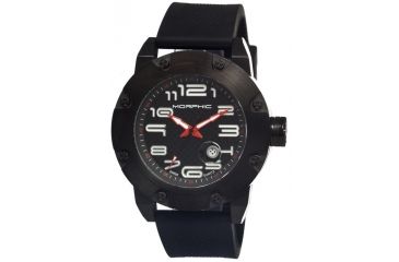 Image of Morphic 0801 M8 Series Mens Watch, Black Dial w/ Black Silicone Band, Black Stainless Case MPH0801