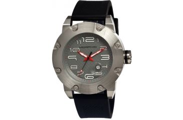 Image of Morphic 0804 M8 Series Mens Watch, Grey Dial w/ Black Silicone Band, Stainless Steel Case MPH0804