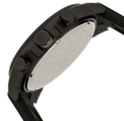 Image of Morphic Mens M19 Series Full-Function Chronograph Silicone Strap Watch Black Bezel, Black/Circle-shaped Case, Black/analog Dial, Black Hands MPH1904