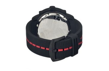 Image of Morphic M21 Series Watch,Black Silicone Band,Red Hand,Black Bezel,Black Analog Dial,Strap Buckle MPH2105