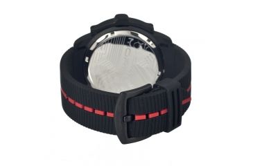 Image of Morphic M21 Series Watch,Black Silicone Band,Red Hand,Black Bezel,Grey Analog Dial,Strap Buckle MPH2106