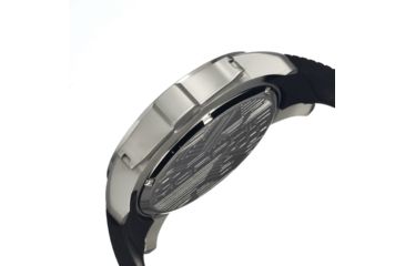 Image of Morphic M21 Series Watch,Black Silicone Band,Red Hand,Silver Bezel,Grey Analog Dial,Strap Buckle MPH2103