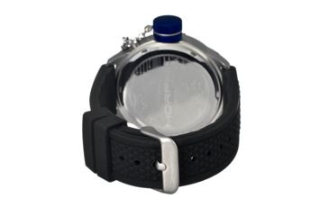 Image of Morphic M24 Series Watch,Black Silicone Band, Blue Bezel,Black Analog Dial,Strap Buckle MPH2405