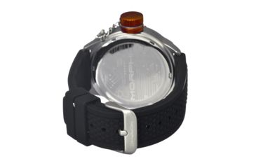 Image of Morphic M24 Series Watch,Black Silicone Band, Orange Bezel,Black Analog Dial,Strap Buckle MPH2404