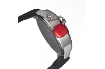 Image of Morphic M24 Series Watch,Black Silicone Band,Silver Hand,Red Bezel,Black Analog Dial,Strap Buckle MPH2403