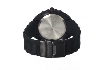 Image of Morphic M25 Series Watch,Black Silicone Band,Red Hand,Black Bezel,Black Analog Dial,Fold Over Push Button Deployment MPH2504