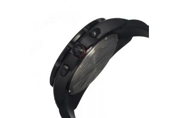 Image of Morphic M25 Series Watch,Black Silicone Band,Red Hand,Black Bezel,Black Analog Dial,Fold Over Push Button Deployment MPH2504